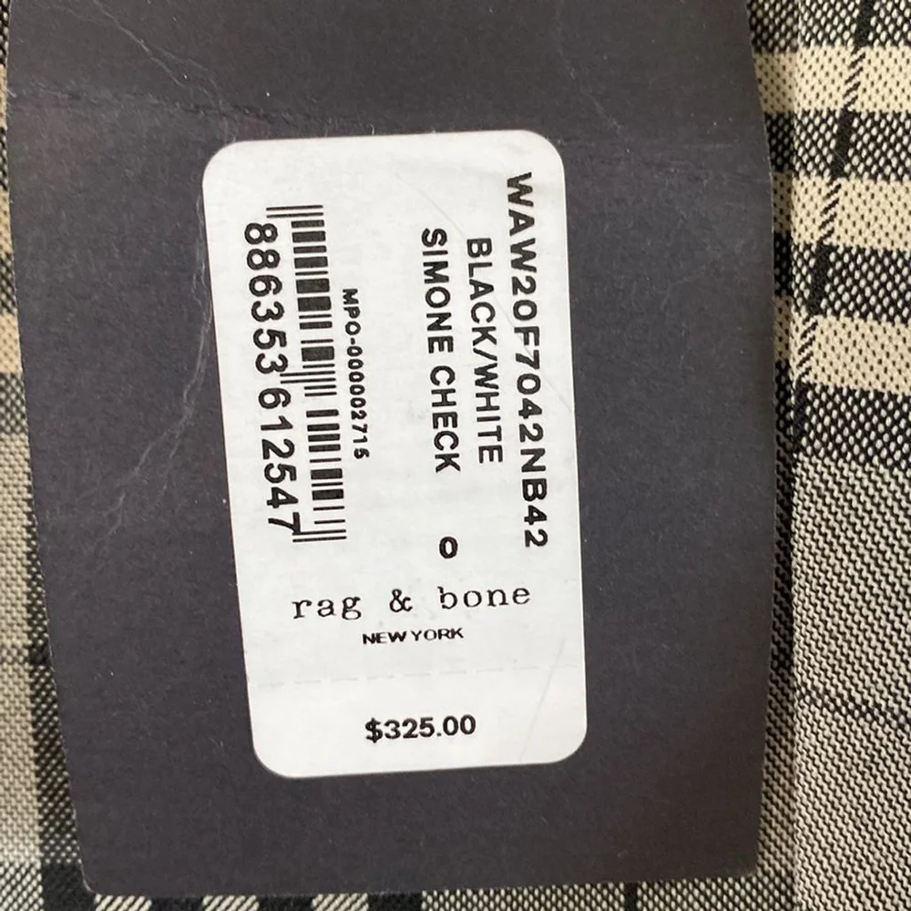 NWT Rag and bone Simone check pants size 0 - Picture 8 of 16